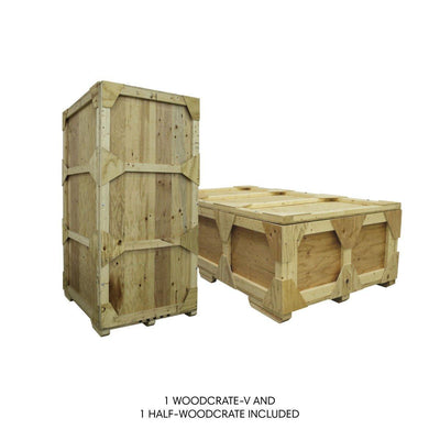 Wood crates for secure transport and storage of trade show and exhibition materials