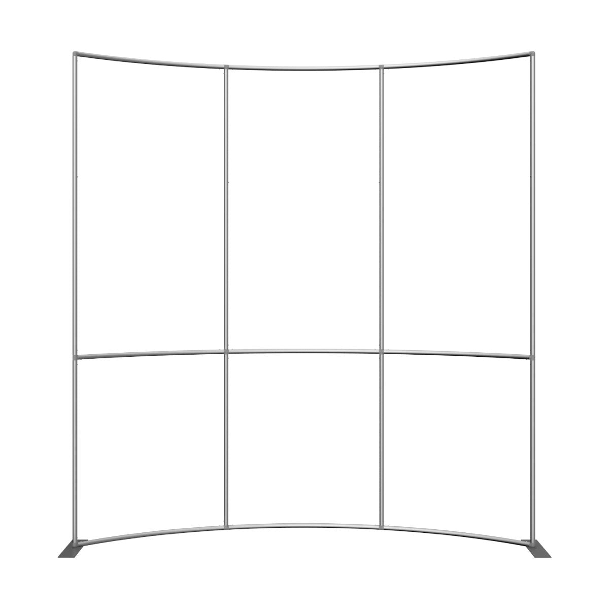 Curved 10ft tall trade show frame structure for exhibitions and special events displays