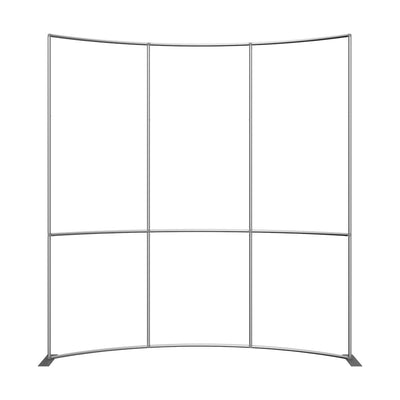 Curved 10ft tall trade show frame structure for exhibitions and special events displays