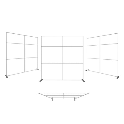 Modular trade show display frame setup for exhibitions and special events