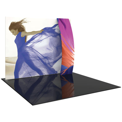 Fabric backwall display with printed graphics for trade shows and exhibitions