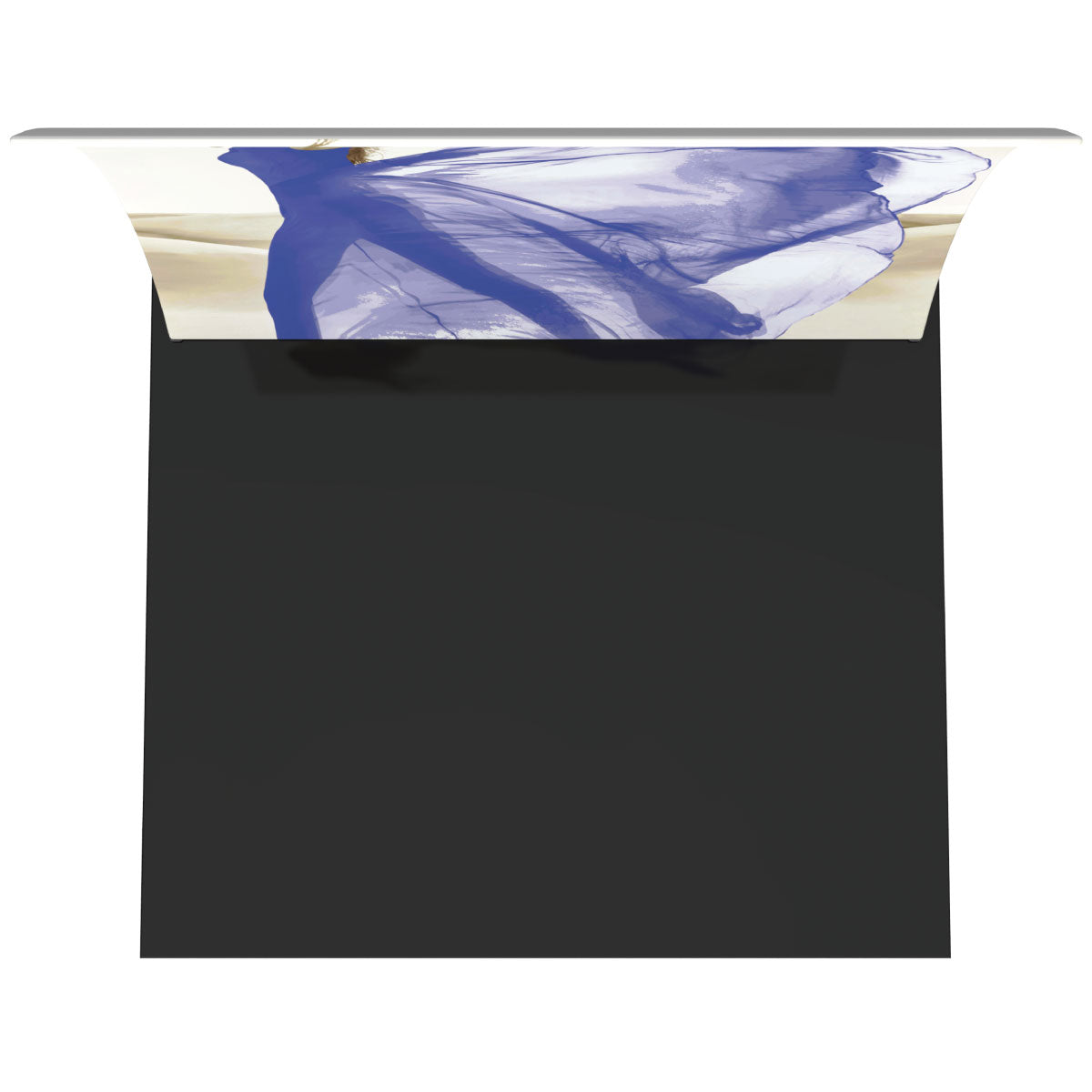 10ft vertical curved trade show display with fabric graphic for exhibitions and special events