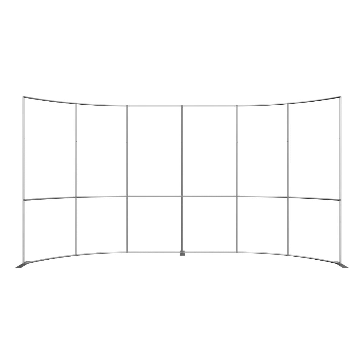 Large curved frame display structure for trade shows and exhibitions
