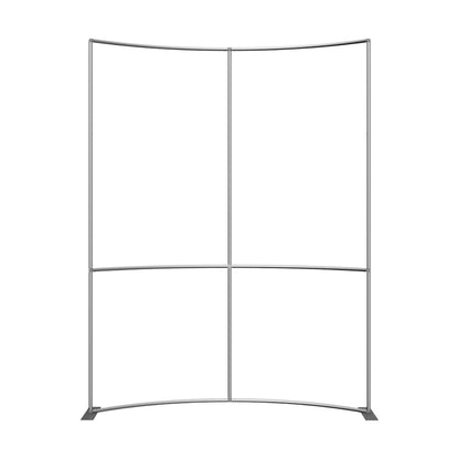 Large curved frame display structure ideal for trade shows, exhibitions, and special event backdrops