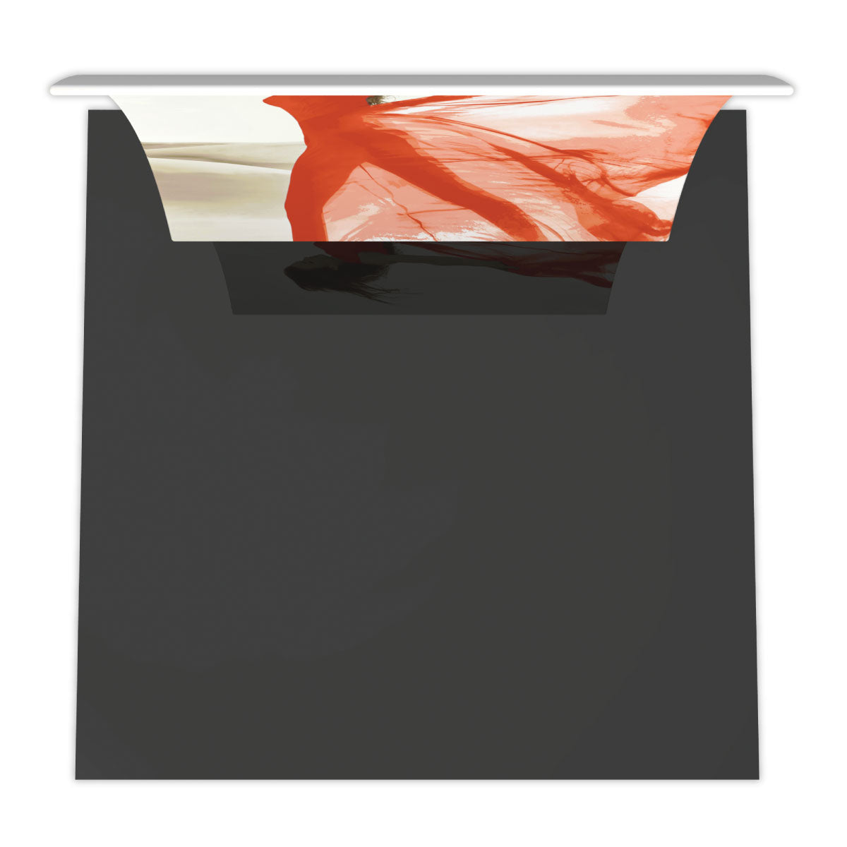 Vertical curved fabric display with graphic stretch suitable for trade show and exhibition booths