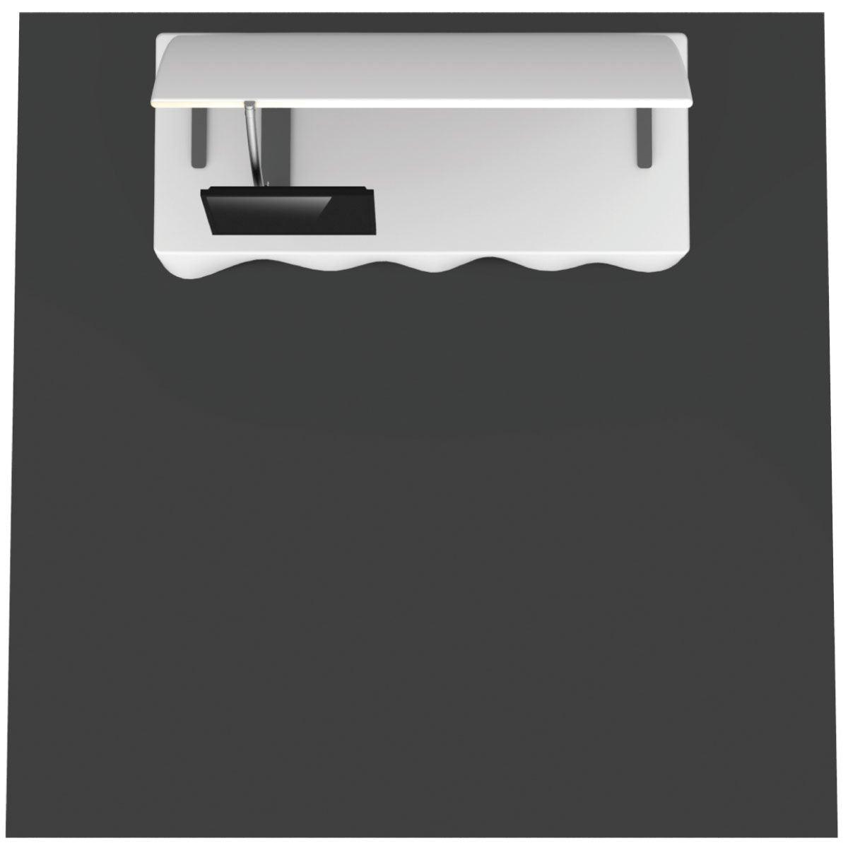 Top view of a compact tabletop display with canopy and digital sign, ideal for trade show booths