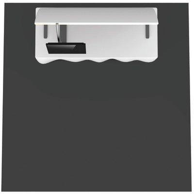 Top view of a compact tabletop display with canopy and digital sign, ideal for trade show booths