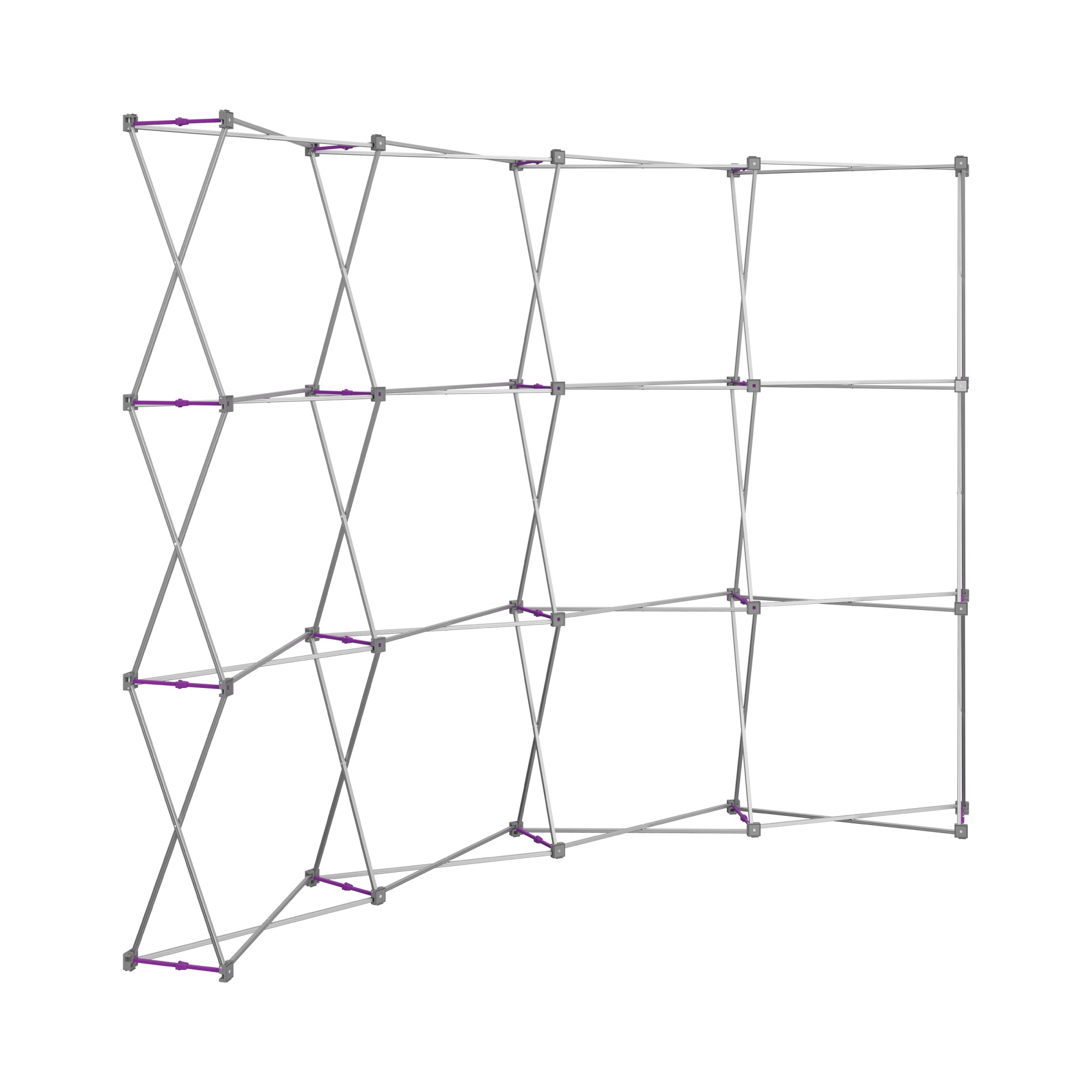 Collapsible frame structure for trade show and exhibition displays