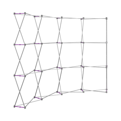 Collapsible frame structure for trade show and exhibition displays