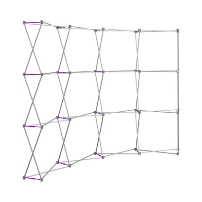 Collapsible frame structure for trade show and exhibition displays