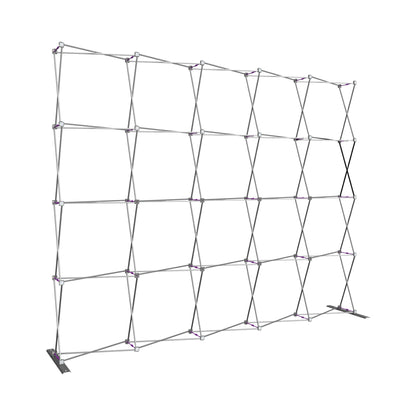 Expandable trade show display frame for exhibitions and special event branding