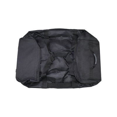 Large nylon carrying bag with multiple handles and pockets for trade shows and events