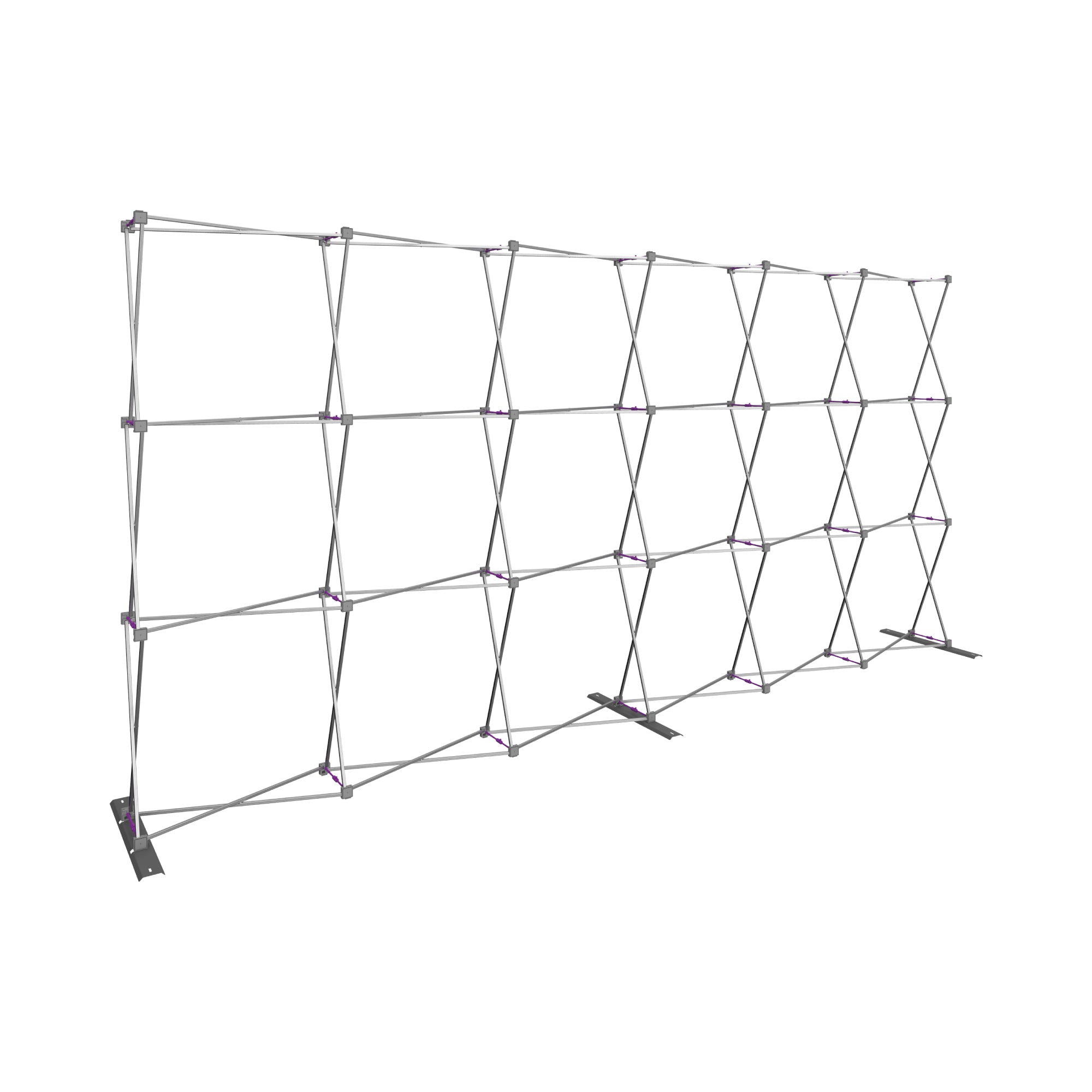 Collapsible frame display stand for trade shows and exhibitions backdrop setup