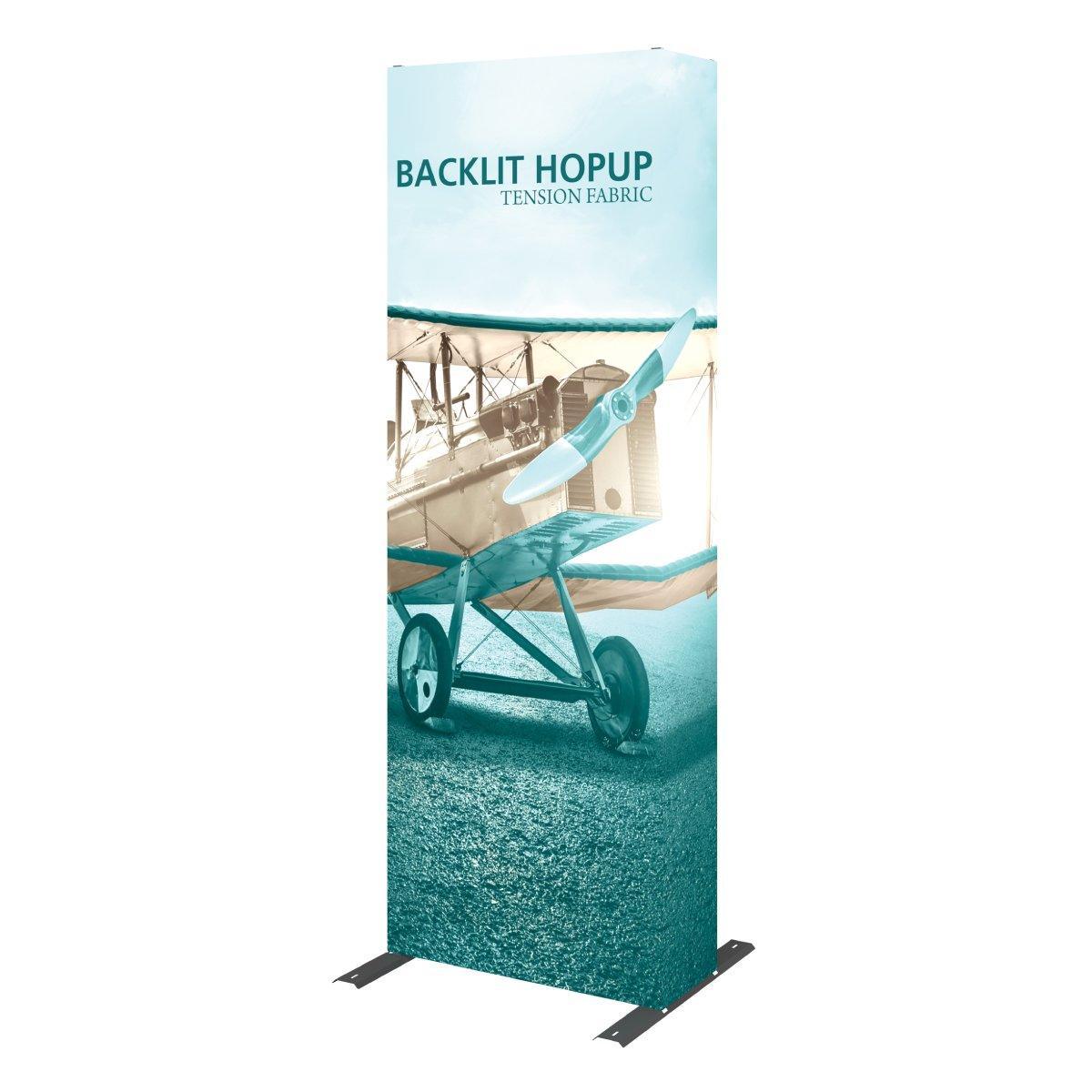 Hopup 2.5ft Straight Backlit Display - TradeShowPlus