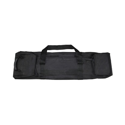 Compact trade show equipment bag featuring multiple pockets and sturdy carrying handles