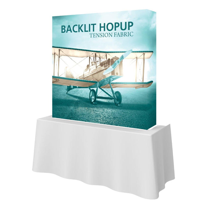 Hopup 5ft Backlit Tabletop Display (Graphics Only) - TradeShowPlus