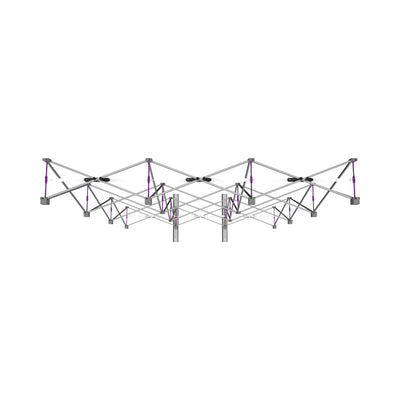 Collapsible aluminum frame structure designed for trade shows and exhibitions