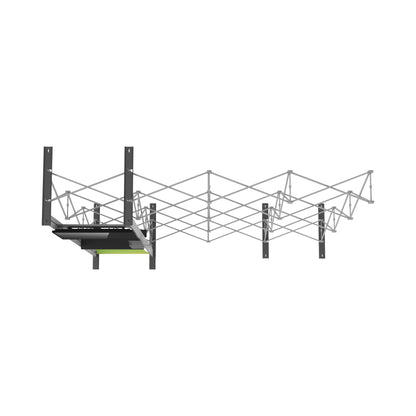 Expandable trade show display frame with metal support structure for exhibitions and events