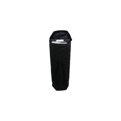 Compact carrying bag with zipper for portable trade show and exhibition display counter