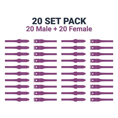 20 set pack of male and female lock connectors for trade show and exhibition setups
