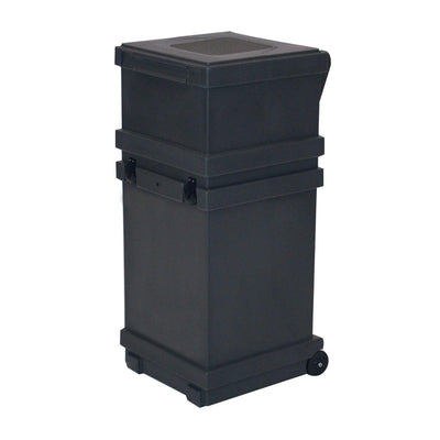 Portable shipping case with wheels, ideal for safely transporting trade show and exhibition materials