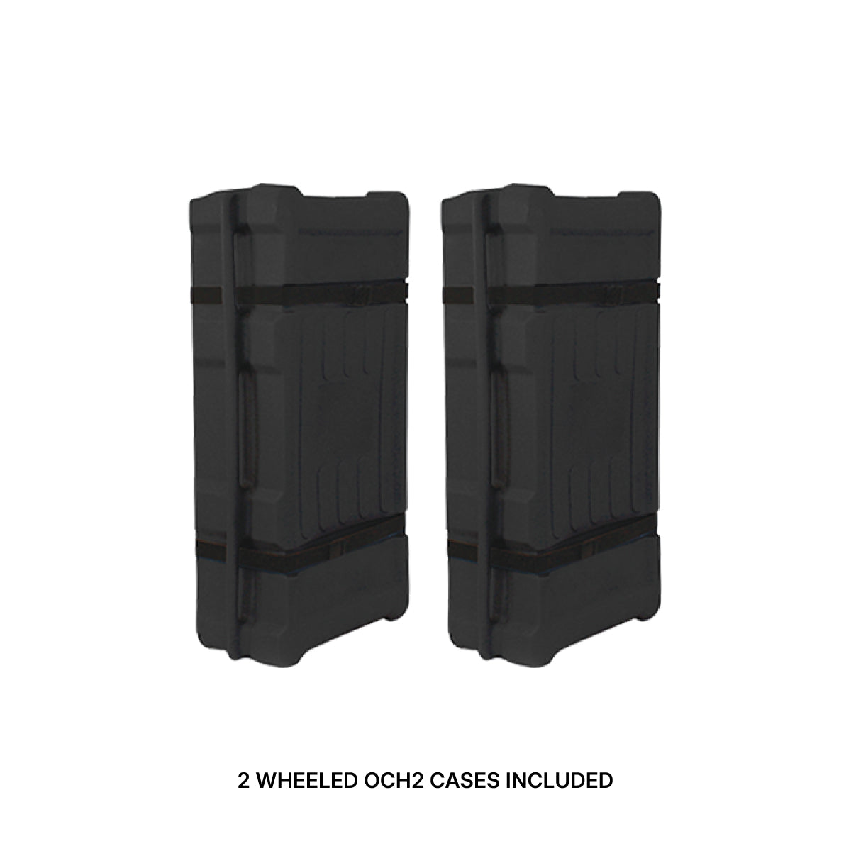 Two wheeled durable cases for trade show and exhibition equipment transport
