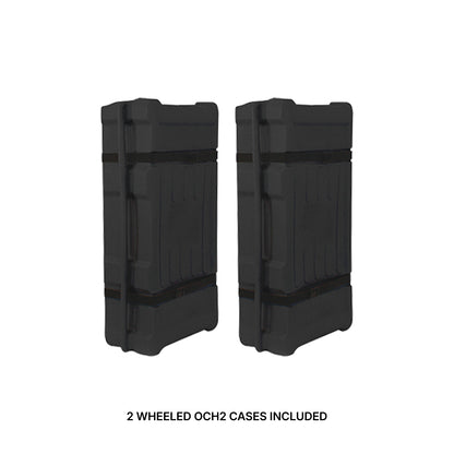 Two wheeled durable cases for trade show and exhibition equipment transport
