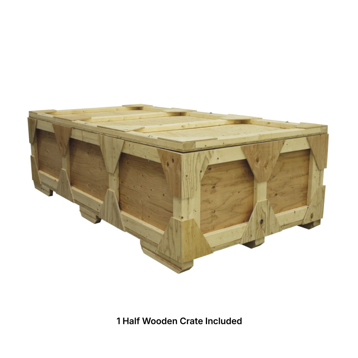 Large sturdy wooden crate for safely transporting trade show and exhibition materials
