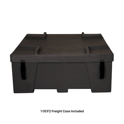 Modular freight case designed for secure transport at trade shows, exhibitions, and events