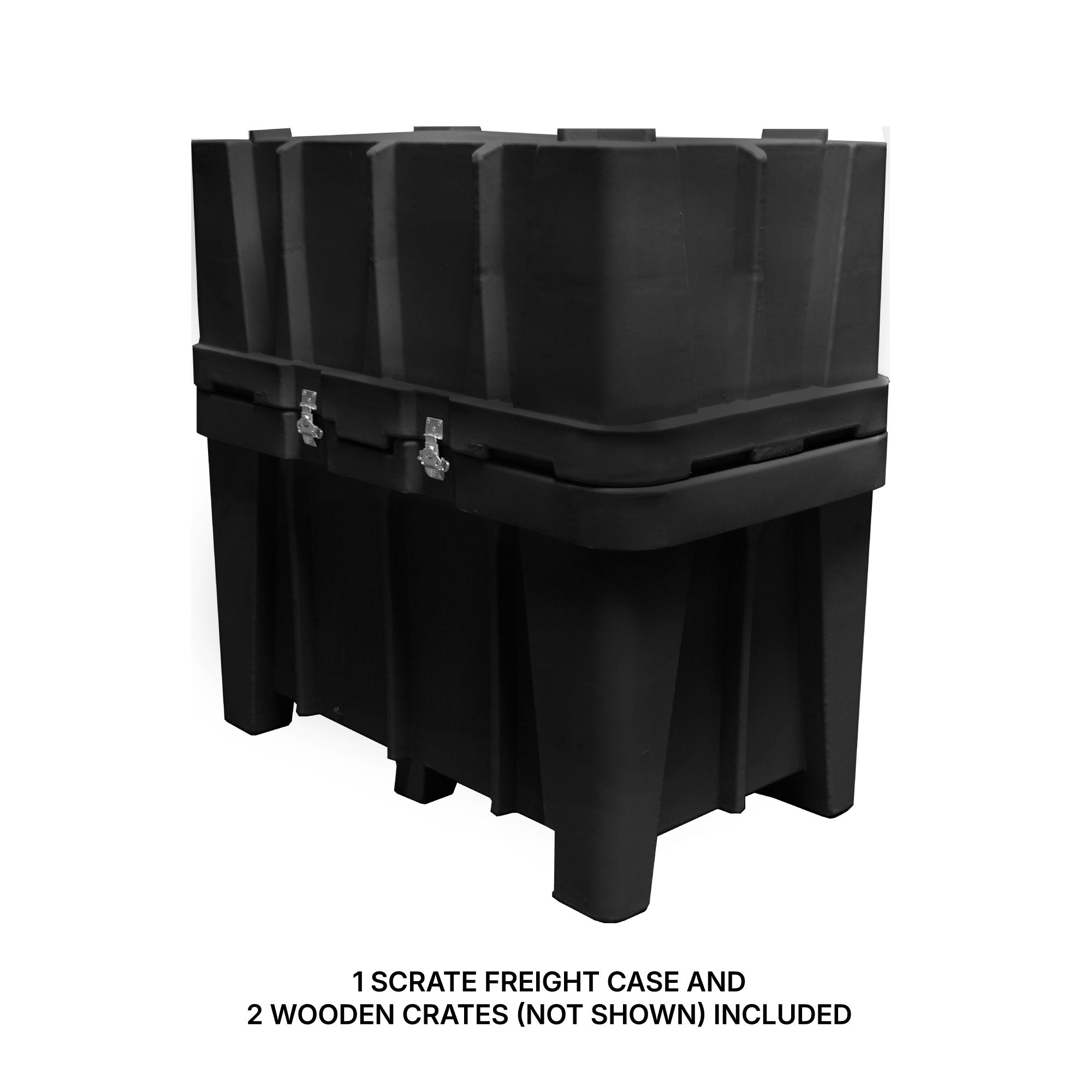 Durable modular freight case for secure transport at trade shows and exhibitions