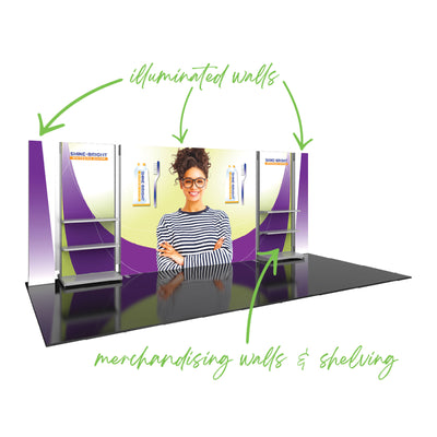 Hybrid Pro 20ft Backlit Modular Backwall Kit 36