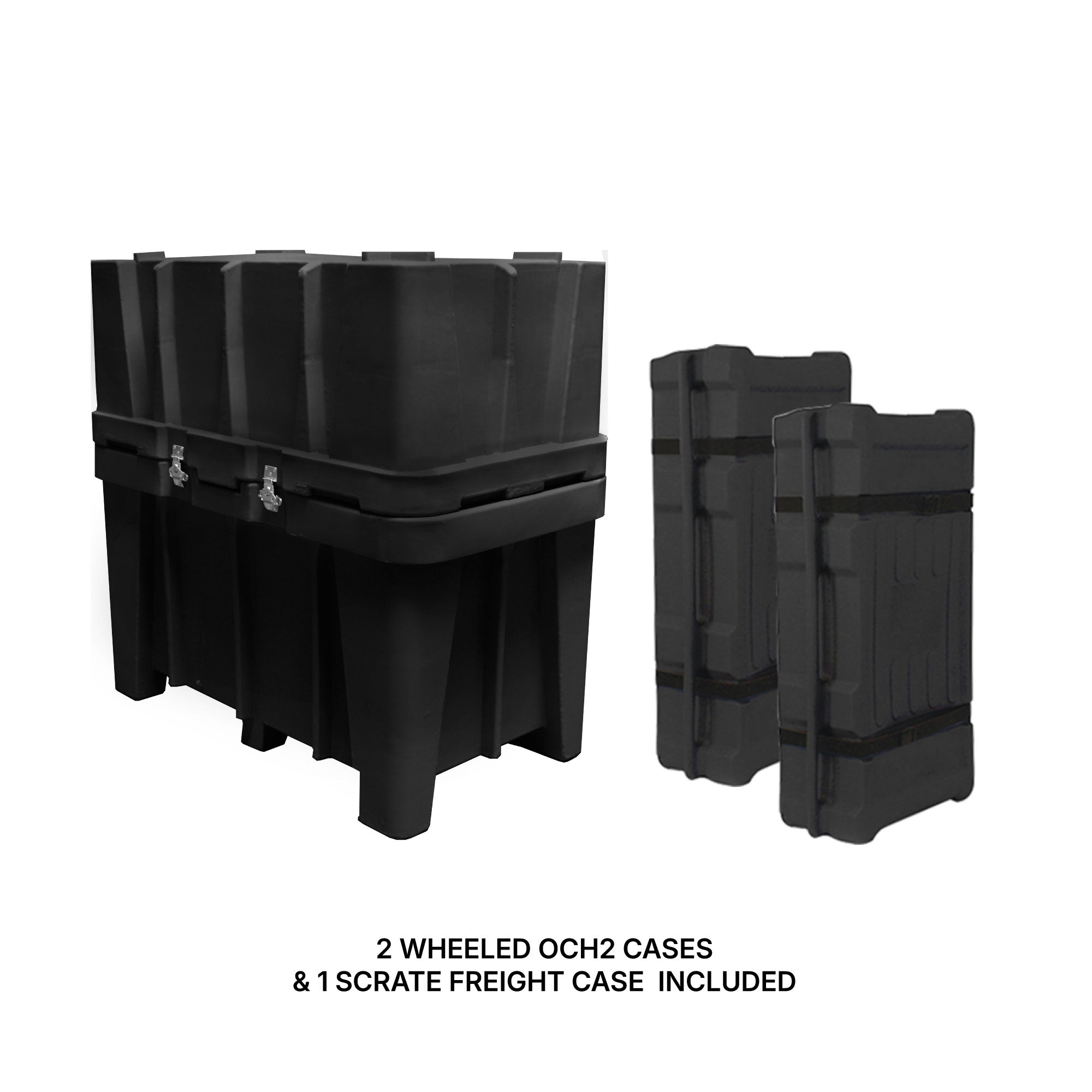 Durable wheeled and freight cases designed for trade shows, exhibitions, and event equipment transport
