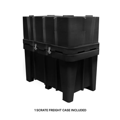 Heavy-duty modular freight case ideal for secure transport at trade shows and exhibitions