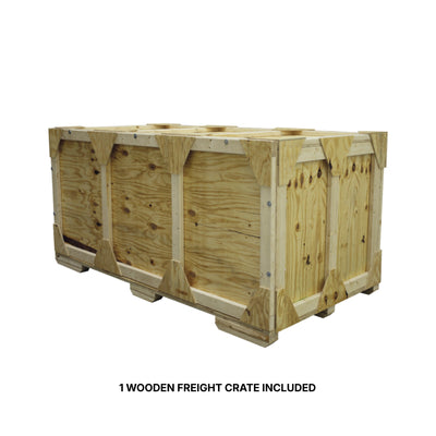 wooden freight crate for secure shipping and storage at trade shows and exhibitions