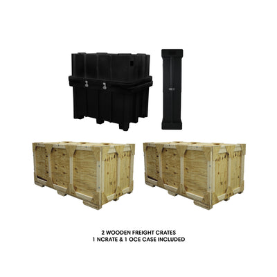 Modular shipping crates and cases designed for secure transport at trade shows and exhibitions