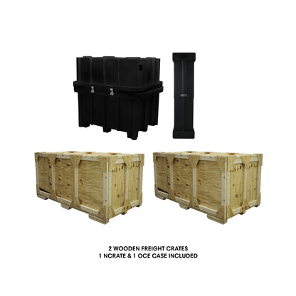 Modular shipping crates and cases designed for secure transport at trade shows and exhibitions