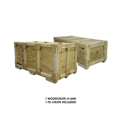 Modular wooden crates for secure transport and storage at trade shows and exhibitions