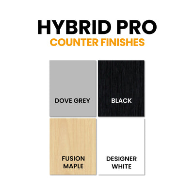 Hybrid Pro counter finishes samples for trade show displays and exhibition booths