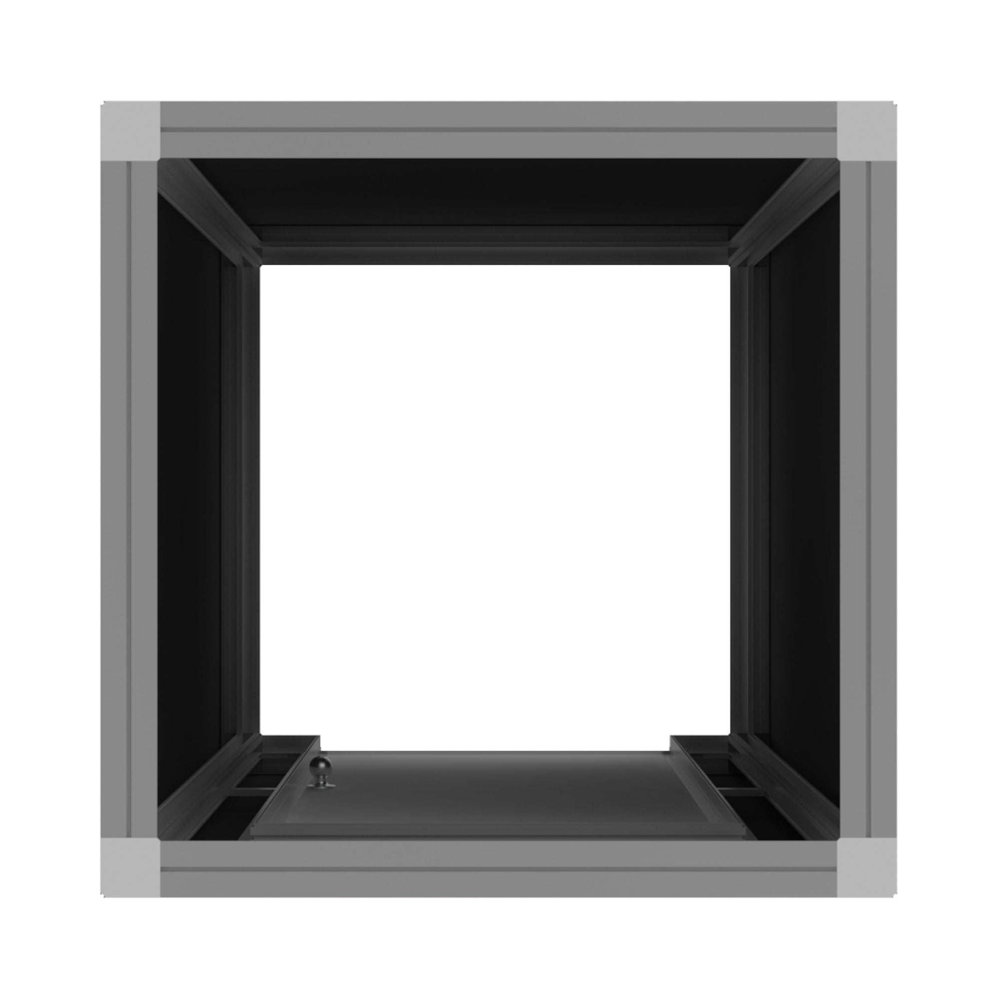 Modular trade show display cube with panel and attachment for exhibitions and special events