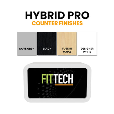 Modular trade show counter with customizable finishes for exhibitions and special event displays