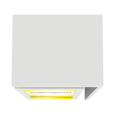 Modular trade show counter with illuminated graphic panel for exhibitions and events