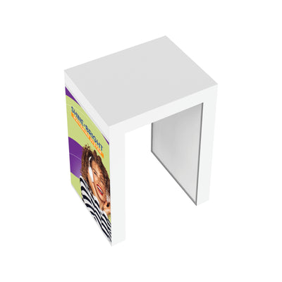 Modular counter display with advertising graphic for trade shows and special events