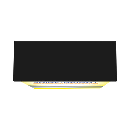 Modular exhibition counter with illuminated branded graphic for trade shows and special events