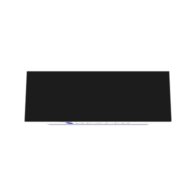 Trade show counter display with storage and large graphic branding for exhibitions and events