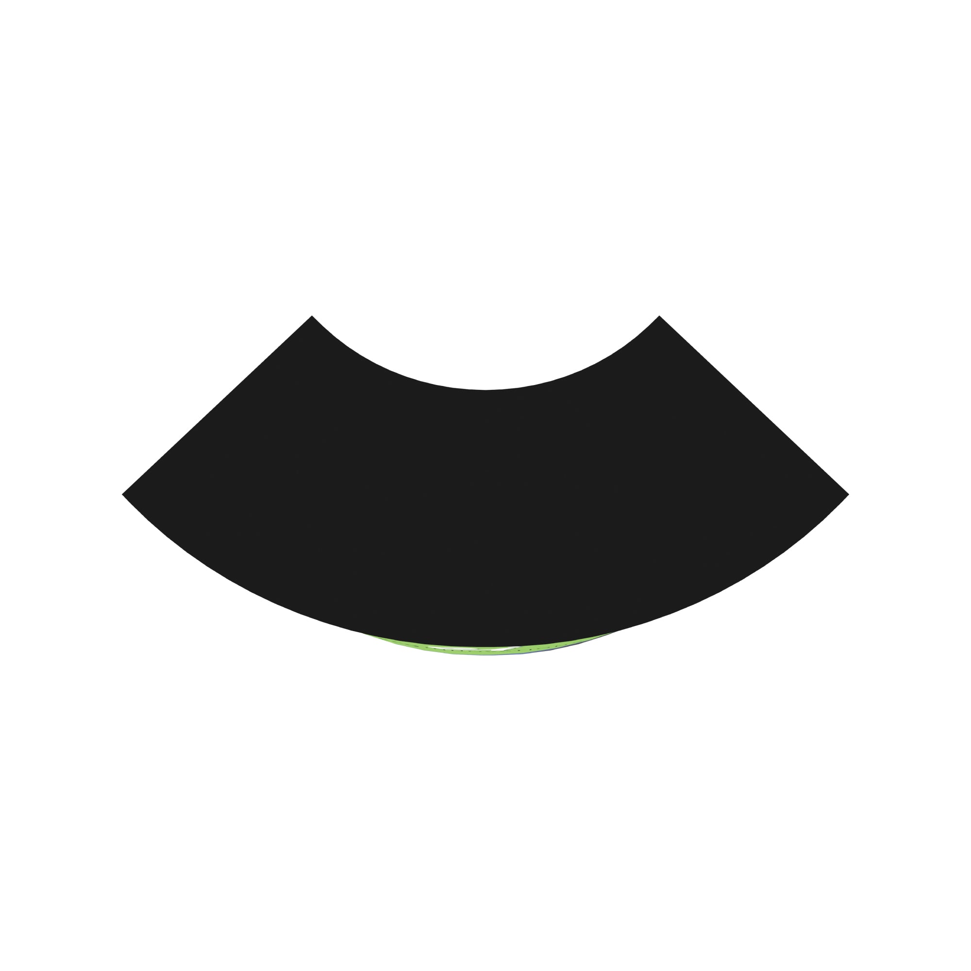 Modular portable counter with curved front panel and storage shelves for trade shows and events