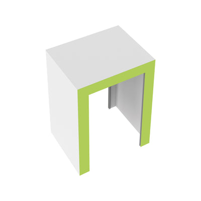 Modular trade show counter unit with open front, designed for exhibitions and special event displays