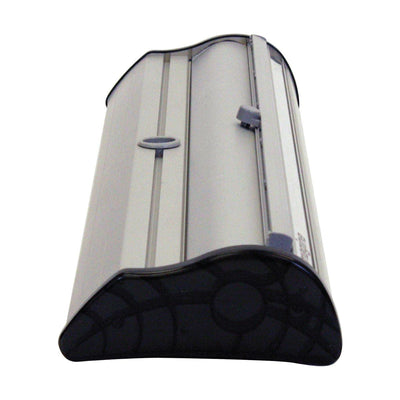 Retractable banner stand base used for trade shows and exhibition displays