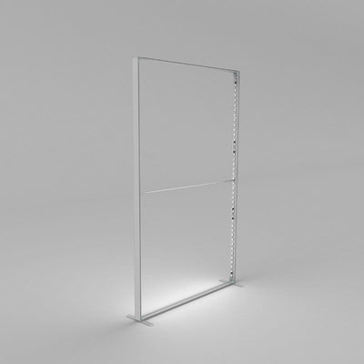 Illuminated transparent display panel frame for trade shows, exhibitions, and special event presentations