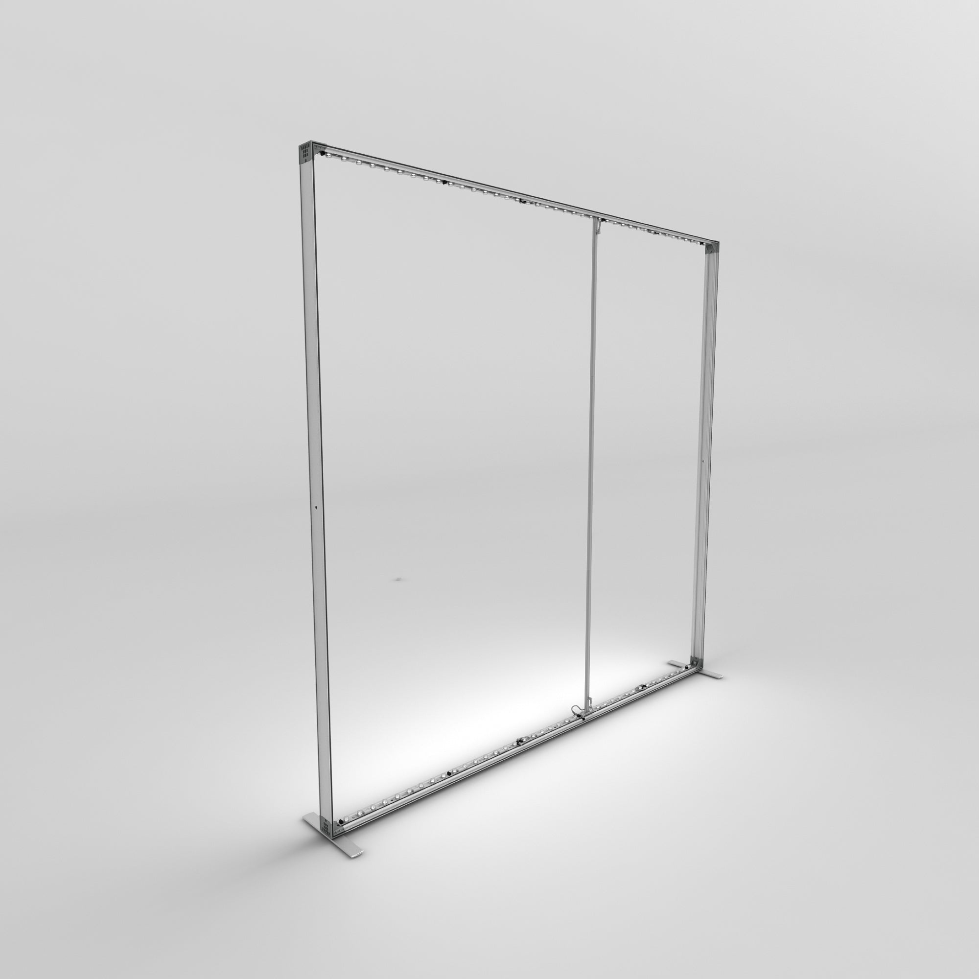 Modular trade show frame with integrated lighting for exhibitions and special events display
