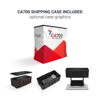 CA700 case-to-counter display system with shipping case for trade shows and exhibitions